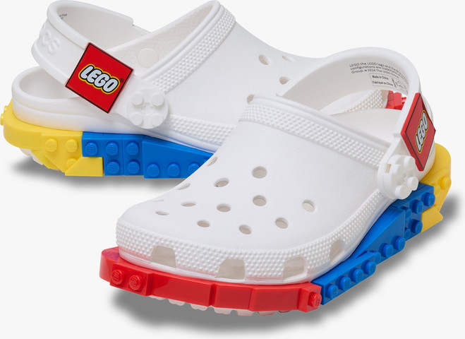 Crocs LEGO 4LW System Clog K - כפכפי קלוג קרוקס לגו לילדים בצבע לבן