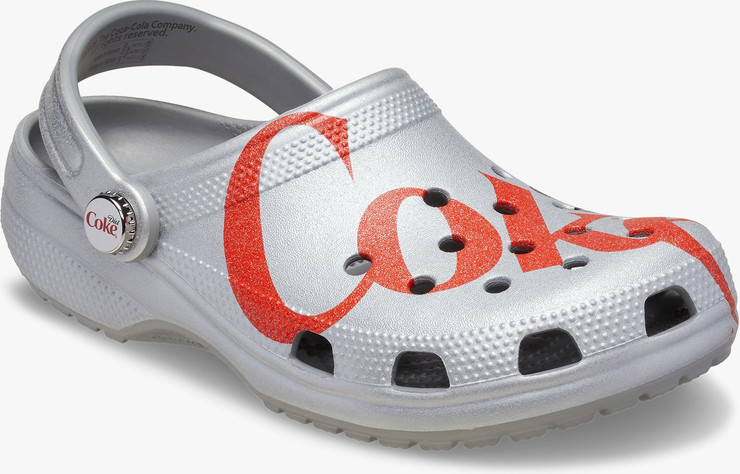 Crocs Diet Coke Classic Clog - כפכפי קרוקס קלאסיק קלוג דיאט קוקה קולה בצבע אפור/אדום