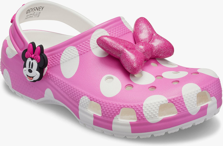 Crocs Toddlers’ Minnie Mouse Classic Clog - כפכפי קרוקס מיני מאוס לילדים מידות קטנות בצבע ורוד