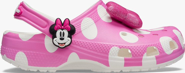 Crocs Toddlers’ Minnie Mouse Classic Clog - כפכפי קרוקס מיני מאוס לילדים מידות קטנות בצבע ורוד