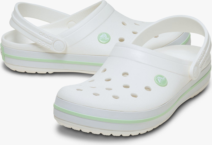 Crocs Crocband - נעלי קרוקס קרוקבנד בצבע לבן/ירוק שליו