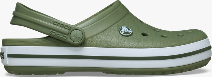 Crocs Crocband - כפכף קרוקס אוורירי בצבע ירוק-אפור קרגו