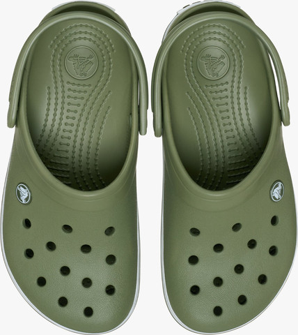 Crocs Crocband - כפכף קרוקס אוורירי בצבע ירוק-אפור קרגו