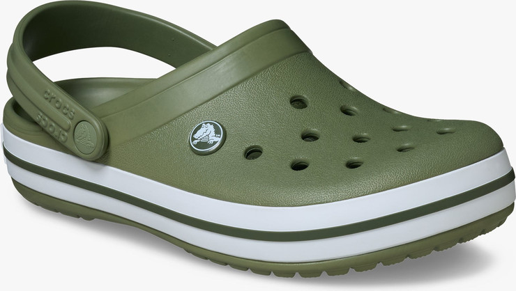 Crocs Crocband - כפכף קרוקס אוורירי בצבע ירוק-אפור קרגו