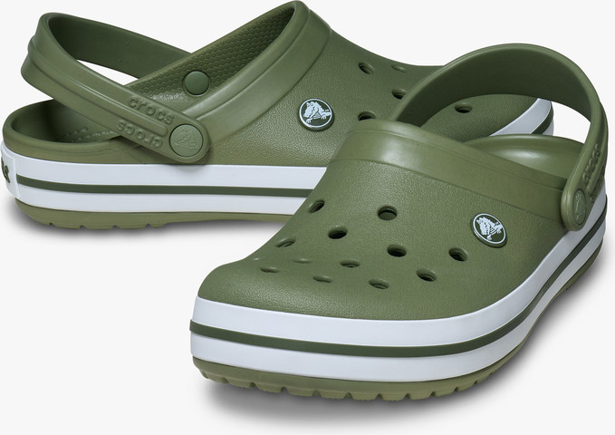 Crocs Crocband - כפכף קרוקס אוורירי בצבע ירוק-אפור קרגו