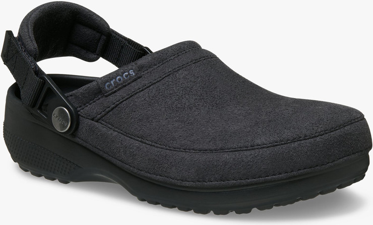 Crocs Classic Crafted Vegan Suede Clog - כפכפי קרוקס קלוג קראפטד בצבע שחור