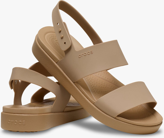 Crocs Brooklyn Backstrap Low Low - סנדלי קרוקס ברוקלין לנשים בצבע חום קשיו