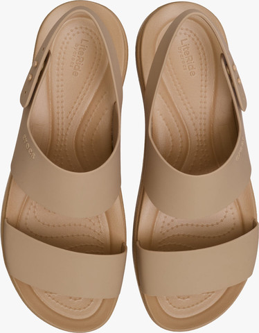 Crocs Brooklyn Backstrap Low Low - סנדלי קרוקס ברוקלין לנשים בצבע חום קשיו