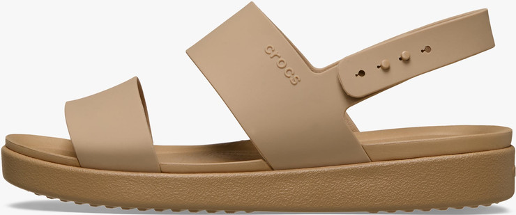 Crocs Brooklyn Backstrap Low Low - סנדלי קרוקס ברוקלין לנשים בצבע חום קשיו