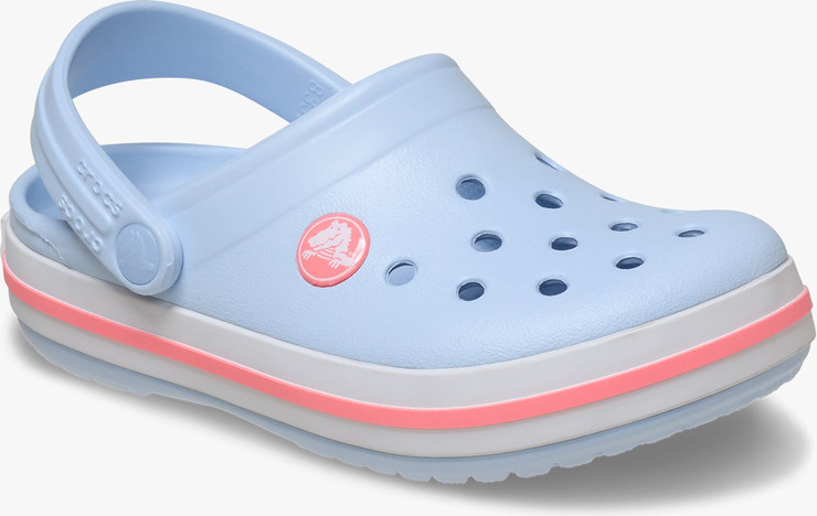 Crocs Crocband Clog K - כפכפי קרוקבנד קרוקס לילדים בצבע כחול פרוסט/גויאבה
