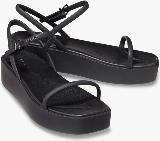 Crocs Miami Platform Y Strap Sandal - סנדלי פלטפורמה קרוקס לנשים בצבע שחור