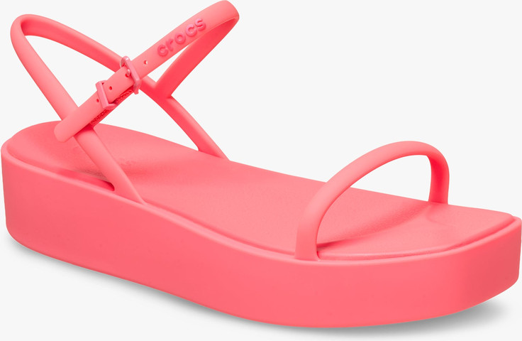 Crocs Miami Platform Y Strap Sandal - סנדלי פלטפורמה קרוקס לנשים בצבע גויאבה