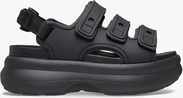 Crocs Soho Frosted Sport Sandal - סנדלי פלטפורמה קרוקס סוהו לנשים בצבע שחור