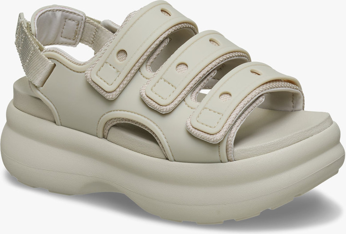 Crocs Soho Frosted Sport Sandal - סנדלי פלטפורמה קרוקס סוהו לנשים בצבע מטאור
