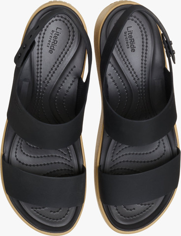 Crocs Brooklyn Sky Sandal - סנדלי פלטפורמה קרוקס ברוקלין סקיי לנשים בצבע שחור/חום קשיו