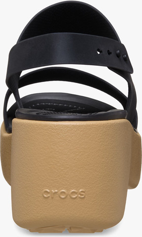 Crocs Brooklyn Sky Sandal - סנדלי פלטפורמה קרוקס ברוקלין סקיי לנשים בצבע שחור/חום קשיו