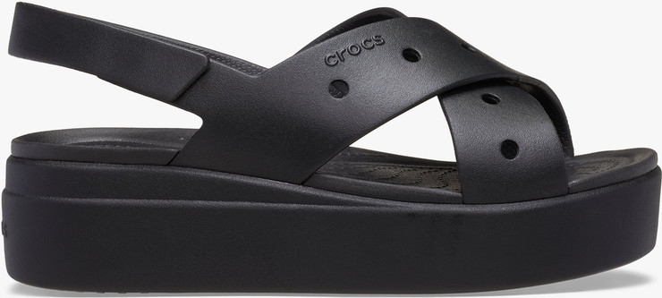 Crocs Brooklyn 4U Cross Strap Sandal - סנדלי פלטפורמה קרוקס ברוקלין לנשים בצבע שחור