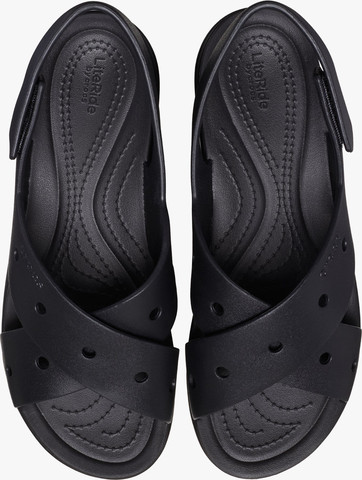 Crocs Brooklyn 4U Cross Strap Sandal - סנדלי פלטפורמה קרוקס ברוקלין לנשים בצבע שחור