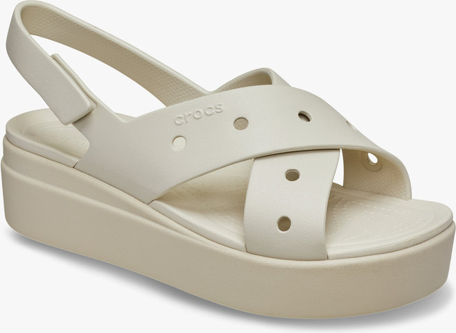 Crocs Brooklyn 4U Cross Strap Sandal - סנדלי פלטפורמה קרוקס ברוקלין לנשים בצבע פרפה