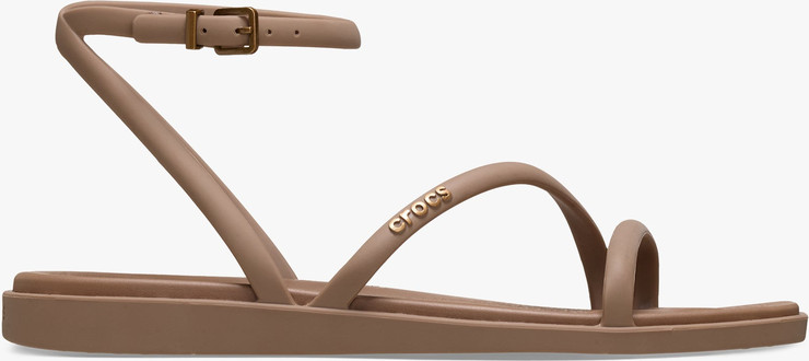 Crocs Miami Ankle Strap Sanda l -  סנדלי קרוקס מיאמי עם רצועת קרסול לנשים בצבע שוקולד חלב