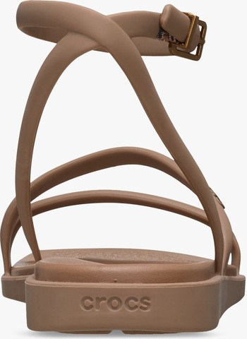 Crocs Miami Ankle Strap Sanda l -  סנדלי קרוקס מיאמי עם רצועת קרסול לנשים בצבע שוקולד חלב