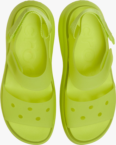 Crocs Soho Frosted Y Strap Sandal - סנדלי פלטפורמה קרוקס לנשים בצבע צהוב זרחני