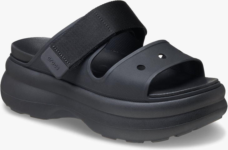 Crocs Soho Two Strap Sandal - סנדלי קרוקס סוהו רצועות כפולות לנשים בצבע שחור
