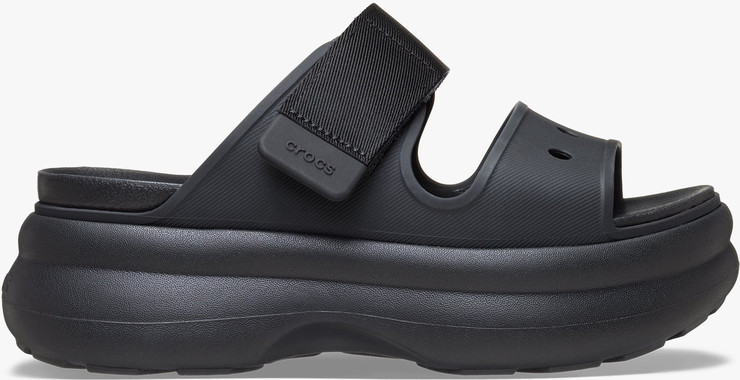 Crocs Soho Two Strap Sandal - סנדלי קרוקס סוהו רצועות כפולות לנשים בצבע שחור