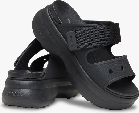 Crocs Soho Two Strap Sandal - סנדלי קרוקס סוהו רצועות כפולות לנשים בצבע שחור