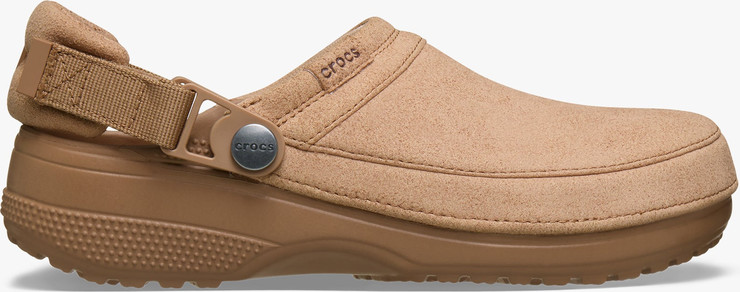 Crocs Classic Crafted Vegan Suede Clog - כפכפי קרוקס קלוג קראפטד בצבע שוקולד חלב
