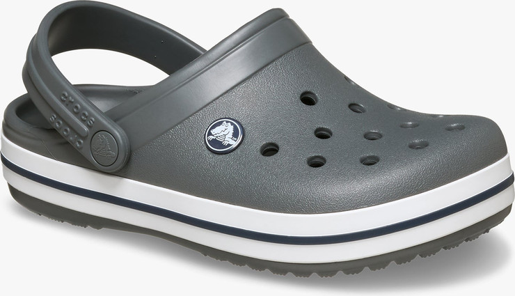 Crocs Crocband Clog K - כפכפי קרוקבנד קרוקס לילדים בצבע אפור סלאט/נייבי