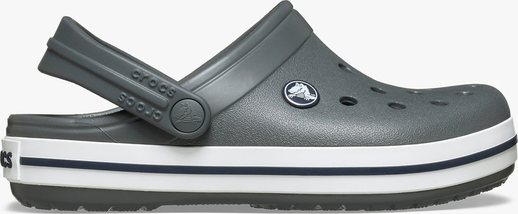 Crocs Crocband Clog K - כפכפי קרוקבנד קרוקס לילדים בצבע אפור סלאט/נייבי