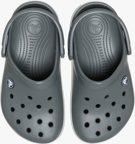 Crocs Crocband Clog K - כפכפי קרוקבנד קרוקס לילדים בצבע אפור סלאט/נייבי