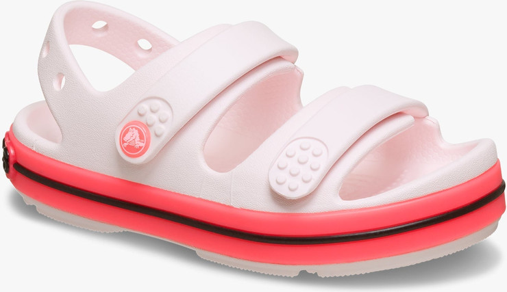 Crocs Crocband Cruiser Neon Band Sandal K - סנדלי קרוקס קרוקבנד לילדים בצבע ורוד קרחוני/ורוד
