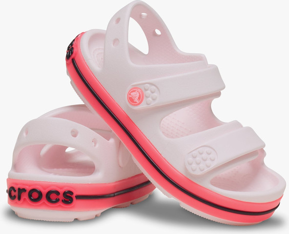 Crocs Crocband Cruiser Neon Band Sandal K - סנדלי קרוקס קרוקבנד לילדים בצבע ורוד קרחוני/ורוד