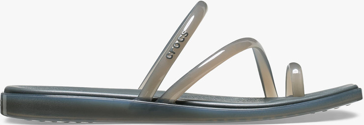 Crocs Miami Jelly Toe Loop Sandal - סנדלי קרוקס מיאמי לנשים בצבע קרבון ג'לי