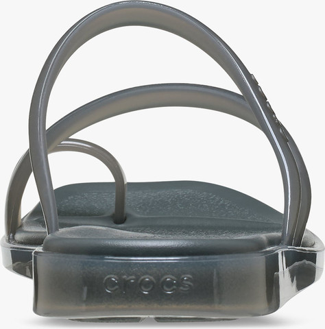 Crocs Miami Jelly Toe Loop Sandal - סנדלי קרוקס מיאמי לנשים בצבע קרבון ג'לי