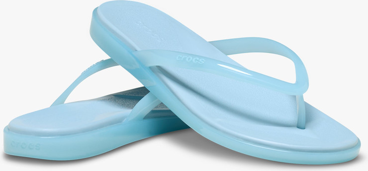 Crocs Miami Round Toe Jelly - כפכפי אצבע מיאמי קרוקס לנשים בצבע כחול שמיים ג'לי