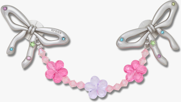 Crocs Silver Meta Flower Chain - שרשרת ג'יביטים לקרוקס