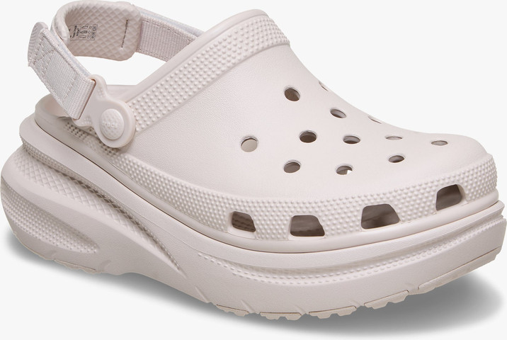 Crocs New Crush Clog - כפכפי פלטפרומה קלוג לנשים בצבע קרם קקאו