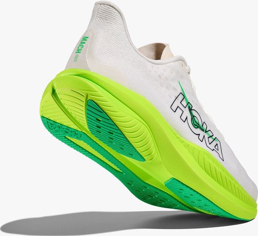 HOKA MACH 6 - נעלי ספורט לגברים הוקה מאך 6 בצבע לבן/נאון ליים