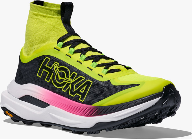 HOKA TECTON X3 - נעלי טקטון X 3 לגברים בצבע נאון הוקה לימן/שחור