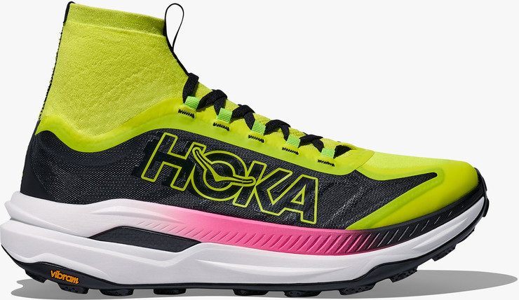 HOKA TECTON X3 - נעלי טקטון X 3 לגברים בצבע נאון הוקה לימן/שחור