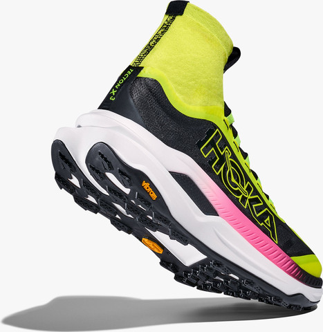 HOKA TECTON X3 - נעלי טקטון X 3 לגברים בצבע נאון הוקה לימן/שחור