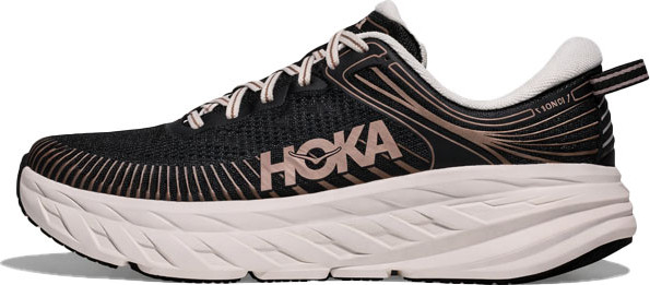 קולקציית הרטרו של הוקה Hoka 1110519/BCKRS BONDI 7 BLACK/ROSE CREAM
