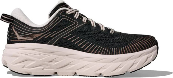 קולקציית הרטרו של הוקה Hoka 1110519/BCKRS BONDI 7 BLACK/ROSE CREAM