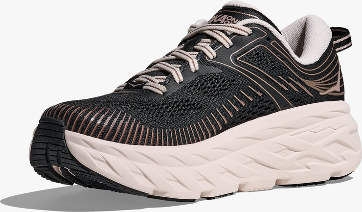 קולקציית הרטרו של הוקה Hoka 1110519/BCKRS BONDI 7 BLACK/ROSE CREAM