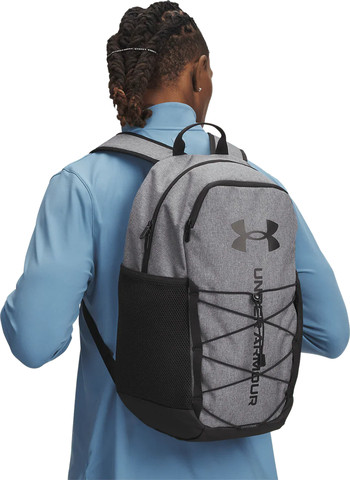 תיק גב ספורטיבי עם תא למחשב נייד מבית Under Armour דגם Hustle Sport 6.0 Backpack צבע שחור