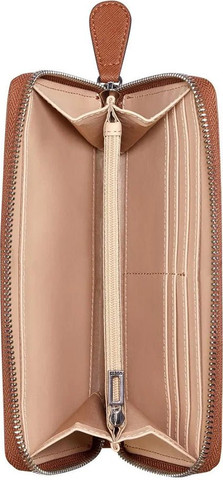 ארנק Guess Viviette Slg Medium Zip Around נשים - גס - Brown