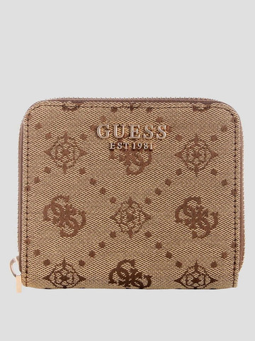 ארנק Guess Melinda Logo Slg Sml Zip Arnd נשים - גס - Brown